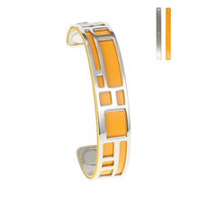Carica l'immagine nel visualizzatore di Gallery, Labyrinth Cuff Leather Bangles Stainless Steel Bracelets Argent Bijoux Femme Manchette Reversible Opening Bangle Pulseras