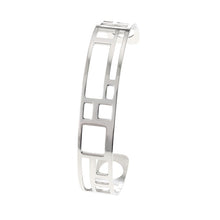 Carica l'immagine nel visualizzatore di Gallery, Labyrinth Cuff Leather Bangles Stainless Steel Bracelets Argent Bijoux Femme Manchette Reversible Opening Bangle Pulseras
