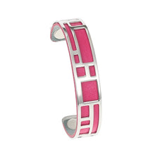 Carica l'immagine nel visualizzatore di Gallery, Labyrinth Cuff Leather Bangles Stainless Steel Bracelets Argent Bijoux Femme Manchette Reversible Opening Bangle Pulseras