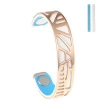 Carica l'immagine nel visualizzatore di Gallery, Leather Bracelets &amp; Bangles For Women Hollow Stainless Steel Cuff 14mm Leather Bangle Jewelry