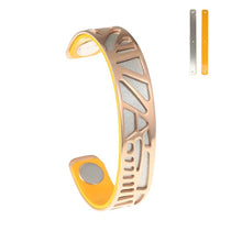 Carica l'immagine nel visualizzatore di Gallery, Leather Bracelets &amp; Bangles For Women Hollow Stainless Steel Cuff 14mm Leather Bangle Jewelry