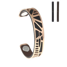 Carica l'immagine nel visualizzatore di Gallery, Leather Bracelets &amp; Bangles For Women Hollow Stainless Steel Cuff 14mm Leather Bangle Jewelry