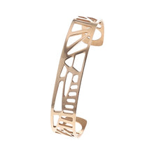 Carica l'immagine nel visualizzatore di Gallery, Leather Bracelets &amp; Bangles For Women Hollow Stainless Steel Cuff 14mm Leather Bangle Jewelry