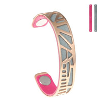 Carica l'immagine nel visualizzatore di Gallery, Leather Bracelets &amp; Bangles For Women Hollow Stainless Steel Cuff 14mm Leather Bangle Jewelry