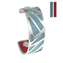 Load image into Gallery viewer, Opening Ribbon Cuff Hollow Cuff Leather Bangle Bracelet Reversible Bracelet Stainless Steel 25mm Leather Bracelet &amp; Bangle