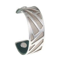 Load image into Gallery viewer, Opening Ribbon Cuff Hollow Cuff Leather Bangle Bracelet Reversible Bracelet Stainless Steel 25mm Leather Bracelet &amp; Bangle