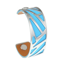 Load image into Gallery viewer, Opening Ribbon Cuff Hollow Cuff Leather Bangle Bracelet Reversible Bracelet Stainless Steel 25mm Leather Bracelet &amp; Bangle