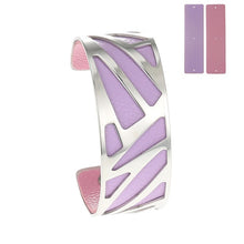 Load image into Gallery viewer, Opening Ribbon Cuff Hollow Cuff Leather Bangle Bracelet Reversible Bracelet Stainless Steel 25mm Leather Bracelet &amp; Bangle