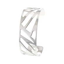Load image into Gallery viewer, Opening Ribbon Cuff Hollow Cuff Leather Bangle Bracelet Reversible Bracelet Stainless Steel 25mm Leather Bracelet &amp; Bangle