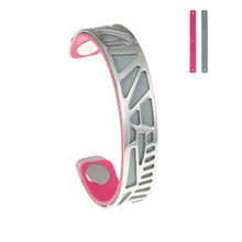 Carica l'immagine nel visualizzatore di Gallery, Palm Tree Bracelets Plover Cuff 14mm Wide Cham Leather Bracelet Reversible Bijoux Femme Bangles Stainless Steel Pulseras