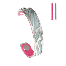 Carica l'immagine nel visualizzatore di Gallery, Ruban Bangles Steel Stainless Bracelets Argent For Women Reversible Interchangeable Leather Band Arm Cuff Jewelry Pulseras