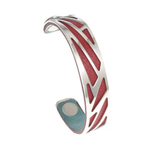 Carica l'immagine nel visualizzatore di Gallery, Ruban Bangles Steel Stainless Bracelets Argent For Women Reversible Interchangeable Leather Band Arm Cuff Jewelry Pulseras