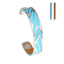 Carica l'immagine nel visualizzatore di Gallery, Ruban Bangles Steel Stainless Bracelets Argent For Women Reversible Interchangeable Leather Band Arm Cuff Jewelry Pulseras