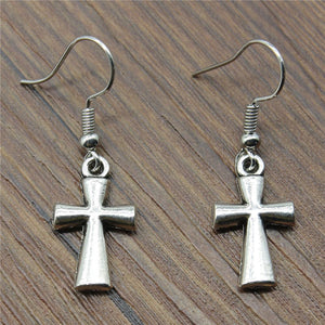 Cross Drop Earrings Female Fashion Cross Dangle Earings Fashion Jewelry Cross Earrings For Women Dropshipping