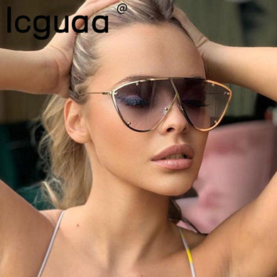 Occhiali da sole oversize con montatura a croce per donna Uomo UV400 Occhiali da sole popolari in metallo con montatura grande Cat Eyes Occhiali da sole da donna 2023 di marca 