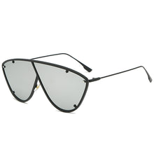 Carica l&#39;immagine nel visualizzatore di Gallery, Occhiali da sole oversize con montatura a croce per donna Uomo UV400 Occhiali da sole popolari in metallo con montatura grande Cat Eyes Occhiali da sole da donna 2023 di marca 