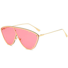 Carica l&#39;immagine nel visualizzatore di Gallery, Occhiali da sole oversize con montatura a croce per donna Uomo UV400 Occhiali da sole popolari in metallo con montatura grande Cat Eyes Occhiali da sole da donna 2023 di marca 