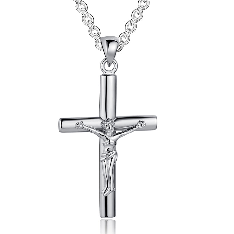 Collane con ciondolo croce e pendenti Gioielli da sposa Donne eleganti Collana in argento 925 Uomo / donna di buona qualità 