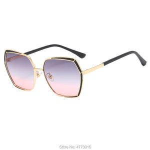 Cross-boundary vintage lady Butterfly Punk sunglasses with metal large frame sunglasses