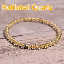 Carica l'immagine nel visualizzatore di Gallery, Crystal Bracelet Amethyst Rose Quartz Rutilated Moon Stone Malachite Citrine Peridot Aquamarine Garnet Lapis lazuli Morganite