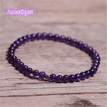 Carica l'immagine nel visualizzatore di Gallery, Crystal Bracelet Amethyst Rose Quartz Rutilated Moon Stone Malachite Citrine Peridot Aquamarine Garnet Lapis lazuli Morganite