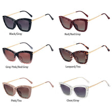 Load image into Gallery viewer, Crystal Cat Eye Polarized Sunglasses Women 2 in 1 Magnet Clip On Sunglasses Female Transparent Anti blue light Glasses Frame