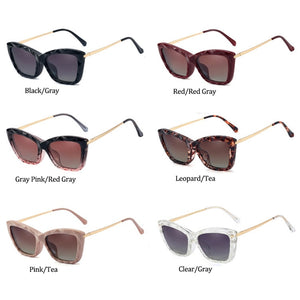 Crystal Cat Eye Polarized Sunglasses Women 2 in 1 Magnet Clip On Sunglasses Female Transparent Anti blue light Glasses Frame