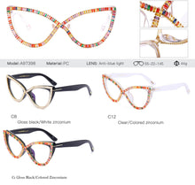 Carica l&#39;immagine nel visualizzatore di Gallery, Occhiali da vista in cristallo con montatura per occhiali con blocco computer 2023 Occhiali con diamanti anti luce blu Occhiali per occhiali Oculos De Grau 