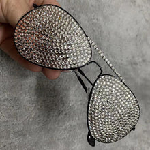 Load image into Gallery viewer, Crystal Diamond Gold Frame Vintage Sun Glasses Sunglasses Women  Rhinestone Men Optical Aviation Eyeglasses Oculos