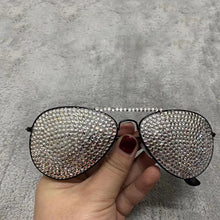 Load image into Gallery viewer, Crystal Diamond Gold Frame Vintage Sun Glasses Sunglasses Women  Rhinestone Men Optical Aviation Eyeglasses Oculos