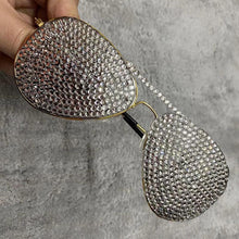 Load image into Gallery viewer, Crystal Diamond Gold Frame Vintage Sun Glasses Sunglasses Women  Rhinestone Men Optical Aviation Eyeglasses Oculos