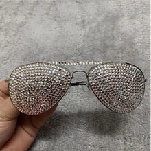 Load image into Gallery viewer, Crystal Diamond Gold Frame Vintage Sun Glasses Sunglasses Women  Rhinestone Men Optical Aviation Eyeglasses Oculos