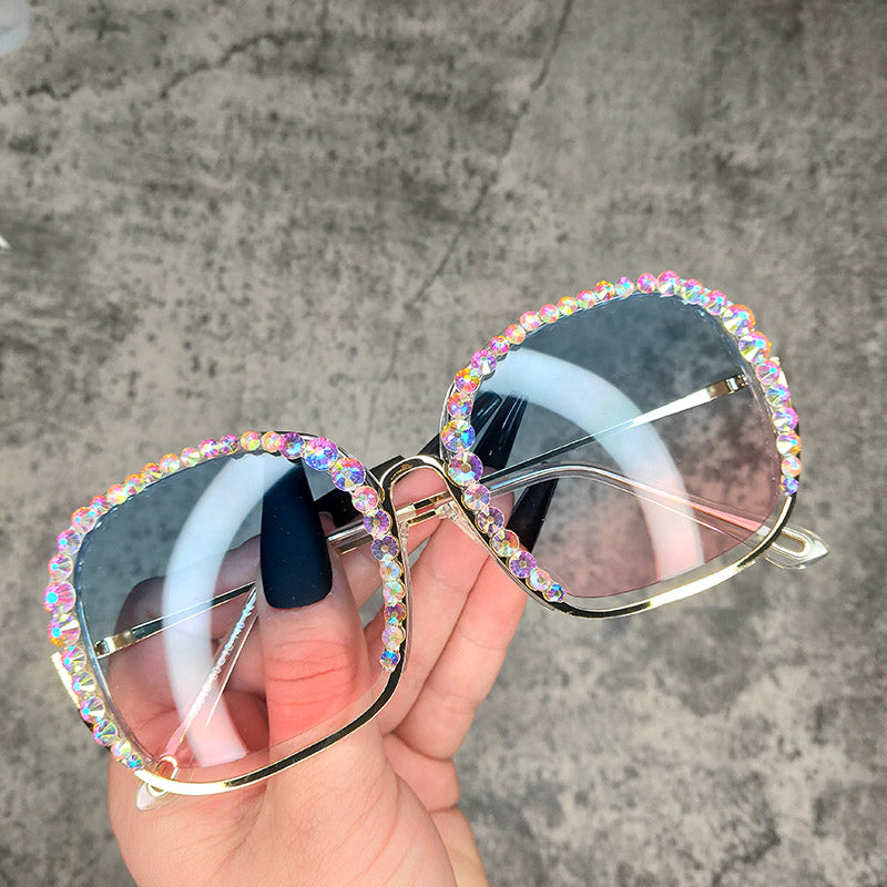 Crystal  sunglasses women Rhinestone UV400 Sexy woman Shades for women Sunglasses UV400Gafas de sol de los hombres