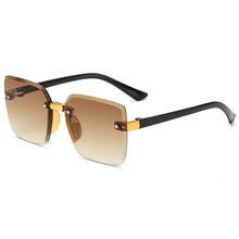 Carica l'immagine nel visualizzatore di Gallery, Crystal Square Rimless Kids Sunglasses Gradient Lens Transparent Clear Sun Glasses For Children  Vintage Eyewear