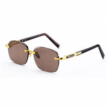 Load image into Gallery viewer, Crystal Stone Sunglasses Man Rimless Glass Sun Glasses Woman Vintage UV400  Metal Acetate Frame Anti Scratch