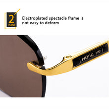 Load image into Gallery viewer, Crystal Stone Sunglasses Man Rimless Glass Sun Glasses Woman Vintage UV400  Metal Acetate Frame Anti Scratch