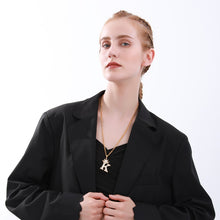 Load image into Gallery viewer, Crystal Zircon Alphabet Pendant Necklaces For Women Men Crown Initial Letter Necklace Hip Hop Gold Chain Jewelry Collier Bijoux