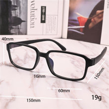 Load image into Gallery viewer, Cubojue 155mm Oversized Eyeglasses Frame Men Women TR90 Black Glasses for Prescription Myopia Diopter Spectacles Square Man