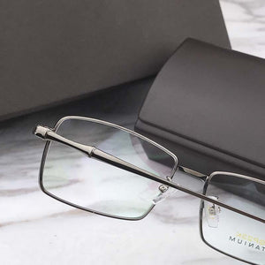 Cubojue 24k Gold Titanium Eyeglasses Frame Men  Brand Glasses Man Full Rim Spectacles Ultra Light Eyeglass