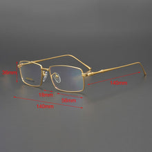 Load image into Gallery viewer, Cubojue 24k Gold Titanium Eyeglasses Frame Men  Brand Glasses Man Full Rim Spectacles Ultra Light Eyeglass
