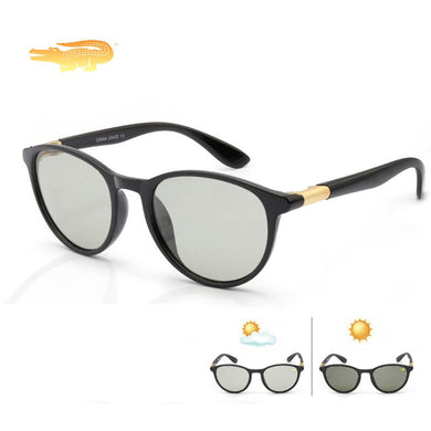 Cubojue Photochromic Polarized Sunglasses Male Women Oval Transition Sun Glasses for Men Ultralight Eyewear Change to Dark Grey