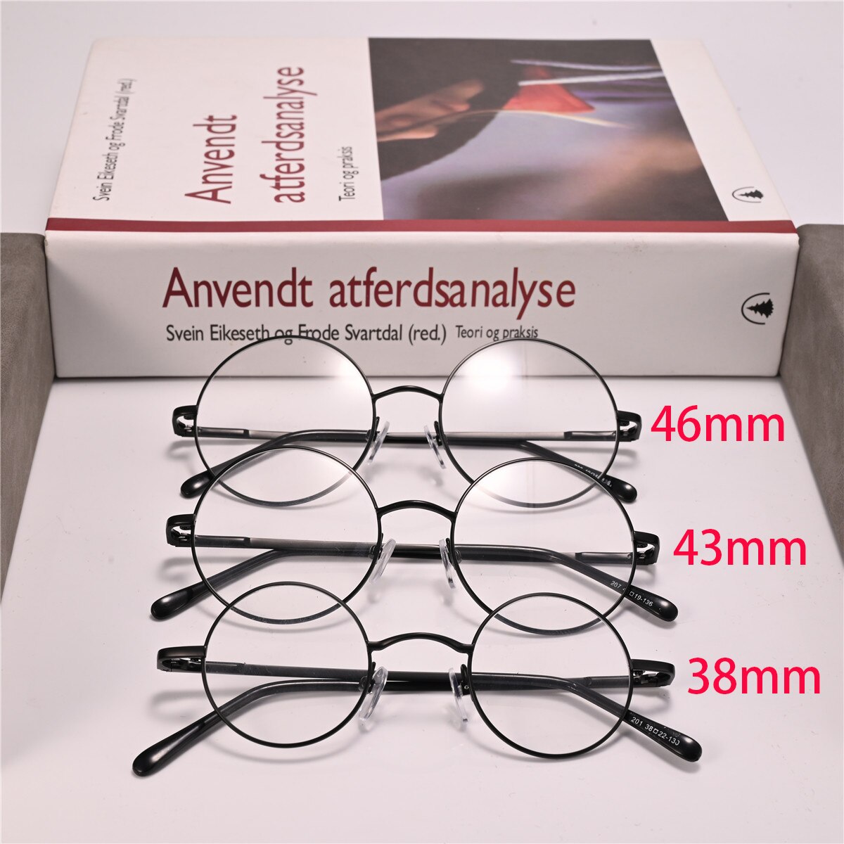 Vintage Small Round 38mm/43mm/46mm/50m Spring Hinges John Lennon Metal Eyeglass Frames Full Rim Myopia Rx Able Glasses