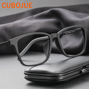 Cubojue eyeglasses frames Men Women 6g Titanium glasses ultralight eyewear for optical myopia diopter spectacles black full rim