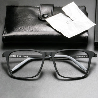 Cubojue eyeglasses frames Men Women 6g Titanium glasses ultralight eyewear for optical myopia diopter spectacles black full rim
