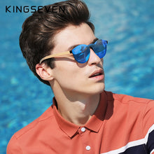 Load image into Gallery viewer, Custom LOGO KINGSEVEN Bamboo Series Polarized Men&#39;s Glasses Wooden Vintage Sunglasses UV400 Protection Women Eyewear