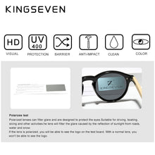 Load image into Gallery viewer, Custom LOGO KINGSEVEN Bamboo Series Polarized Men&#39;s Glasses Wooden Vintage Sunglasses UV400 Protection Women Eyewear