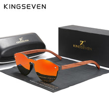 Carica l&#39;immagine nel visualizzatore di Gallery, Custom LOGO Natural Wooden Sunglasses KINGSEVEN Bubinga Men&#39;s Polarized Glasses Wooden Sun Glasses Original Accessories