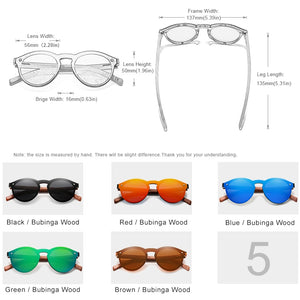 Custom LOGO Natural Wooden Sunglasses KINGSEVEN Bubinga Men's Polarized Glasses Wooden Sun Glasses Original Accessories