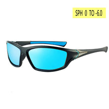 Load image into Gallery viewer, Custom Made Myopia Minus Prescription Polarized Lens Sport Polarized Sunglasses Black Mirror Coating Anti-wind Goggle FML