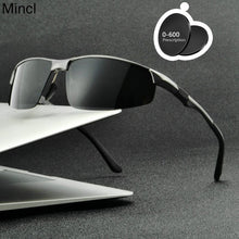Load image into Gallery viewer, Custom Made Myopia Minus Prescription Polarized Lens Sunglasses Men Vintage Aluminum magnesium Sun Glasses Male Goggles FML